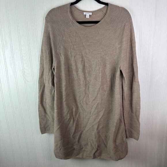 J.jill Wool Tunic Sweater Size Large Tan Long sleeve‎ - Picture 1 of 4